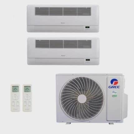 Ar-Condicionado Multi Split Inverter R-32 Gree 18.000 (1x Evap Cassete 1 Via 9.000 + 1x Evap Cassete 1 Via 12.000) QuenteFrio 220V