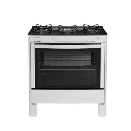 Fogão de Piso Agata Glass 5 Bocas Esmaltec 5090 Branco - Bivolt