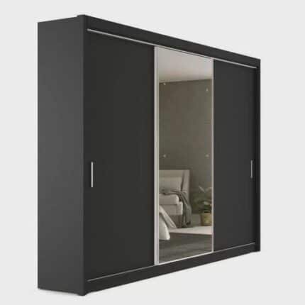 Guarda-Roupa Casal com Espelho 3 Portas 4 Gavetas 188,5cm Viena Yescasa
